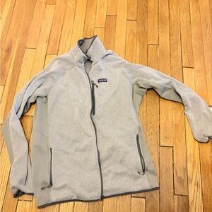 Patagonia Men's Light Gray Full-Zip better sweater Fleece Jacket***read